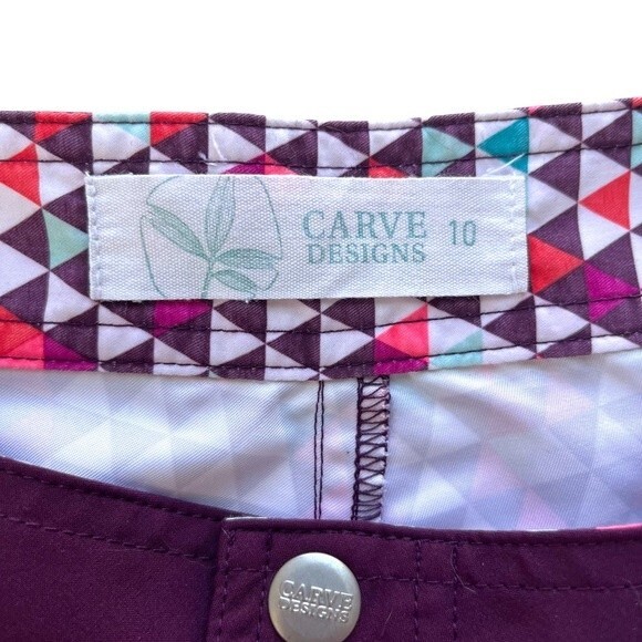 Carve Designs Board Shorts sz 10 * Swim Coverup Boardshorts Triangle Geo Print - Picture 4 of 4